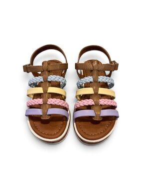 Brand New Sandals with Pastel Blue Yellow Pink Lavender Straps